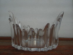 Special crystal Scandinavian glass serving / table size: 22 x 14.5 cm 13.5 high