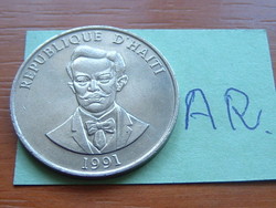 Haiti 50 centimes 1991 copper-nickel, charlemagne péralte, mint, llantrisan #ar