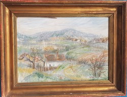 János Bizse: hillside landscape