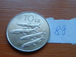 IZLAND 10 KORONA 2008 Csuklyás hal, Nikkellel borított acél 89.