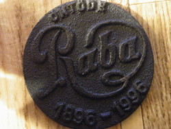 Rába foundry: cast iron memorial plaque 1896 - 1996