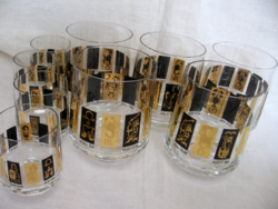 Gilded zodiac signs, horoscopic whiskey set of 5 pieces