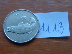 IZLAND 1 KORONA KRÓNA 2005 ATLANTI TŐKEHAL, Nikkellel borított, Királyi pénzverde Llantrisant #1113