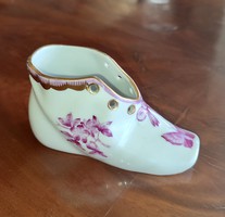 Herendi porcelán lila Viktória cipő az 1950- es évekből, hibátlan.