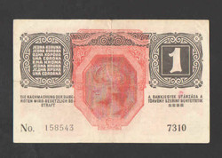 1 korona 1916.  7000 feletti!!  Bélyegzés nélküli!!  EF!!  RITKA!!
