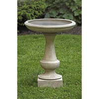 Exclusive minimal garden stone bird waterer bird watering feeder stem bowl