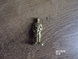 Copper soldier figurine, marked