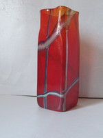 Régi ,szecessziós stílusú stúdióváza (Mdina, 70-80-as évek), 18 cm
