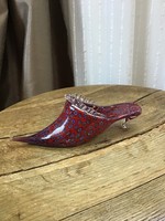 Old Murano millefiori glass shoe ornament