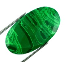Natural oval green malachite 16.25Ct