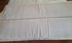 Csíkos selyemdamaszt méteráru, fehér 6,5 m