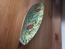 Painted colorful leaf drasche bowl