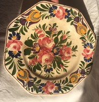 HOLLÓHÁZA -fajansz tányér az 1920-as évekből---sérült