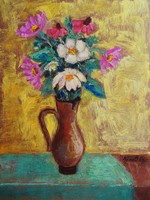 Virágok erdélyi bokályban (40x30)