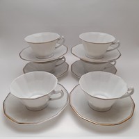 Schlaggenwald czechoslovskia porcelán csészék aljjal 6 db