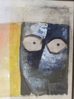 Rácz András: A szemüveges, eredeti olaj-vegyes technika