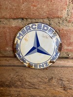 Acc160 enameled mercedes sign