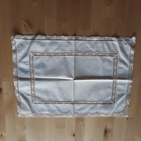 Needlework - vintage lacy edged rectangular tablecloth