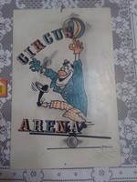 "CIRCUS ARÉNA" - 1985  - retro cirkusz reklám tábla