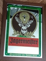 Retro kocsmai dekoráció Új Jägermeister tükör eredeti dobozában