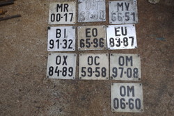 Rare original vintage engine license plate 9 license plate collection in one