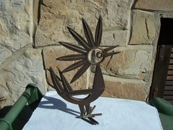 Iparművész fémműves bronz kakas figura - jelzett Percz János