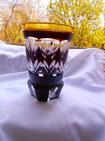 Biedermeier engraved-polished glass vase