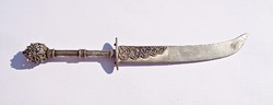 Héber feliratos ezüst filigrán levélbontó kés