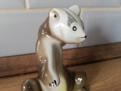 Art Deco menyét (?) porcelán állat figura, talán Gránit