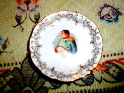 Limoges porcelán tálka-Napoleon  portré