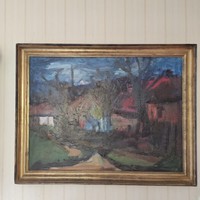 High-Quality Oil Canvas Painting, Gallery Label! Ruppert Zsuzsa