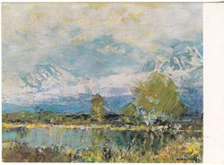 Postcard / painting by László mednyánszky
