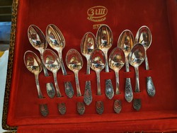 Russian alpaca cutlery set for 12 people