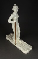1G381 Antik art deco kerámia sielő nő figura 27.5 cm 1920-30 körül