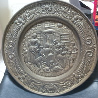 Vintage peerage brass wall plate
