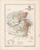 Ugocsa vármegye térkép 1899 (2), atlasz, Gönczy Pál, 24 x 30, Magyarország, megye, járás, Posner K.