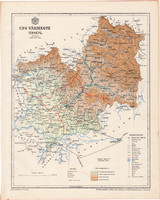 Ung vármegye térkép 1899 (2), atlasz, Gönczy Pál, 24 x 30, Magyarország, megye, járás, Posner K.