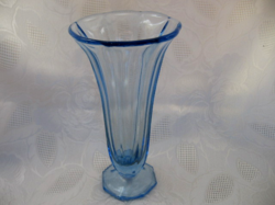 Halvány kék art deco  kehely váza