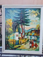 Zoltán Gedeon - village scene - (collection of 18 paintings) - (1922) - transylvania