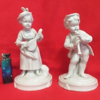 German, German Unterweissbach musical kid couple porcelain figurine.