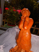 Réz  szignóval Terrakotta  kézi formázott szobor