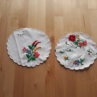 Needlework - small tablecloths embroidered in Kalocsa