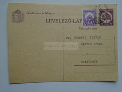 D185268  Levelezőlap  Pesterzsébet 1928 Tóth Béla ügyv -Vecseri István ügyvéd úrnak címezve -SZENTES