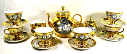 Endre Szász raven house porcelain complete tea set! A real special rarity!