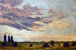 XX. First half of the year, Hungarian painter: lowland landscape