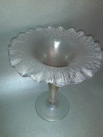 ERWIN EISCH irizáló üveg kehely forma váza tölcsér váza