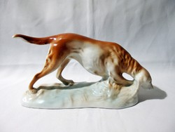 Very nice alba iulia / julia porcelain hunter hound dog large size