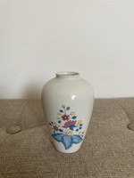 Holloházi Virágos Porcelán Váza