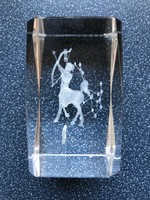 3D Lézer gravírozott üveg hasábba zárt “Nyilas” horoszkóp