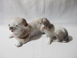 2 pcs very cute dog, one arpo porcelain